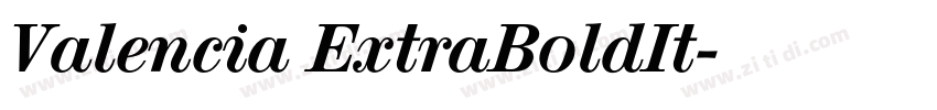 Valencia ExtraBoldIt字体转换